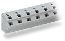 Wago 2-conductor PCB terminal block; 0.75 mm2; Pin spacing 10/10.16 mm; 3-pole; PUSH WIRE®; 0, 75 mm2; gray (254-353)