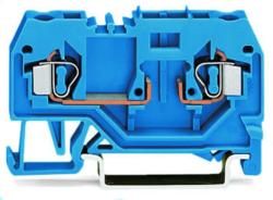 Wago 2-conductor carrier terminal block; for DIN-rail 35 x 15 and 35 x 7.5; 4 mm2; CAGE CLAMP®; 4, 00 mm2; blue (281-917)