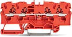 Wago 4-conductor through terminal block; 4 mm2; suitable for Ex e II applications; side and center marking; for DIN-rail 35 x 15 and 35 x 7.5; Push-in CAGE CLAMP®; 4, 00 mm2; red (2004-1403)