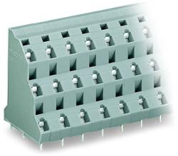 Wago Triple-deck PCB terminal block; 2.5 mm2; Pin spacing 10 mm; 3 x 12-pole; CAGE CLAMP®; 2, 50 mm2; gray (737-712)