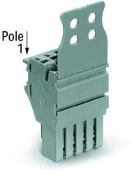 Wago 1-conductor female plug; Strain relief plate; 2.5 mm2; 14-pole; 2, 50 mm2; gray (2022-114/136-000)