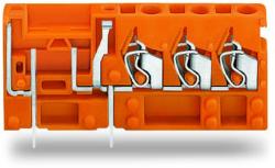 Wago Stackable 3-conductor PCB terminal block; with fuse mounting; 2.5 mm2; Pin spacing 5.08 mm; 1-pole; CAGE CLAMP®; 2, 50 mm2; orange (742-168)
