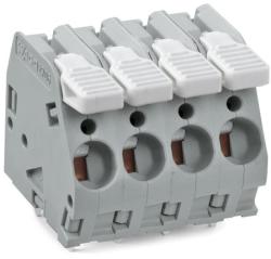Wago PCB terminal block; lever; 6 mm2; Pin spacing 7.5 mm; 8-pole; CAGE CLAMP®; 6, 00 mm2; gray (2706-108)