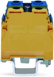 Wago 4-conductor ground terminal block; 35 mm2; with contact to DIN rail; only for DIN 35 x 15 rail; copper; SCREW CLAMP CONNECTION; 35, 00 mm2; green-yellow/blue (400-465/465-575)