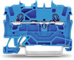 Wago 2-conductor through terminal block; 1.5 mm2; for Ex e II and Ex i applications; side and center marking; for DIN-rail 35 x 15 and 35 x 7.5; Push-in CAGE CLAMP®; 1, 50 mm2; blue (2001-1204)
