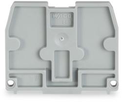 Wago End plate; for terminal blocks with snap-in mounting foot; 2.5 mm thick; gray (869-375)