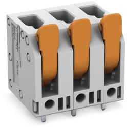 Wago PCB terminal block; lever; 4 mm2; Pin spacing 7.5 mm; 10-pole; Push-in CAGE CLAMP®; 4, 00 mm2; gray (2604-3310)