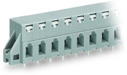 Wago PCB terminal block; push-button; 2.5 mm2; Pin spacing 7.5 mm; 8-pole; CAGE CLAMP®; clamping collar; 2, 50 mm2; gray (741-328)