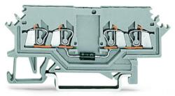 Wago Component terminal block; 4-conductor; with diode 1N4007; anode, left side; for DIN-rail 35 x 15 and 35 x 7.5; 1.5 mm2; CAGE CLAMP®; 1, 50 mm2; gray (279-623/281-410)