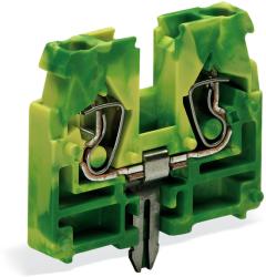 Wago 2-conductor terminal block; without push-buttons; 2.5 mm2; CAGE CLAMP®; 2, 50 mm2; green-yellow (869-328)