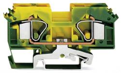Wago 2-conductor ground terminal block; 16 mm2; suitable for Ex e II applications; lateral marker slots; for DIN-rail 35 x 15 and 35 x 7.5; CAGE CLAMP®; 16, 00 mm2; green-yellow (283-607/999-950)