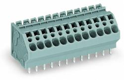 Wago PCB terminal block; 4 mm2; Pin spacing 5 mm; 9-pole; CAGE CLAMP®; commoning option; 4, 00 mm2; gray (745-109)