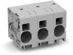 Wago PCB terminal block; 16 mm2; Pin spacing 15 mm; 3-pole; Push-in CAGE CLAMP®; 16, 00 mm2; gray (2636-1353)