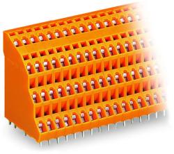 Wago Quadruple-deck PCB terminal block; 2.5 mm2; Pin spacing 5.08 mm; 4 x 24-pole; CAGE CLAMP®; 2, 50 mm2; orange (738-324)