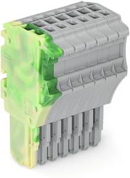 Wago 1-conductor female plug; 1.5 mm2; 7-pole; 1, 50 mm2; green-yellow, gray (2020-107/000-037)