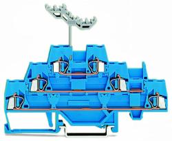 Wago Triple-deck terminal block; Through/through/through terminal block; for DIN-rail 35 x 15 and 35 x 7.5; 2.5 mm2; CAGE CLAMP®; 2, 50 mm2; blue/blue/blue (280-551)