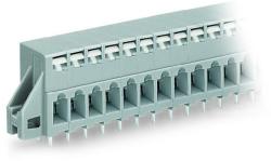 Wago PCB terminal block; push-button; 2.5 mm2; Pin spacing 5 mm; 4-pole; CAGE CLAMP®; clamping collar; 2, 50 mm2; gray (741-134)