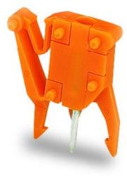 Wago Test plug adapter; suitable for 255, 256, 257 Series PCB terminal blocks; 1-pole; Pin spacing 5.08 mm / 0.2 in; orange (249-111)