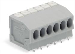 Wago PCB terminal block; push-button; 1.5 mm2; Pin spacing 3.5 mm; 2-pole; Push-in CAGE CLAMP®; 1, 50 mm2; gray (805-352)