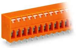Wago PCB terminal block; push-button; 2.5 mm2; Pin spacing 5.08 mm; 10-pole; CAGE CLAMP®; 2, 50 mm2; orange (741-210)