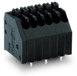 Wago THR PCB terminal block; push-button; 0.5 mm2; Pin spacing 2.5 mm; 8-pole; Push-in CAGE CLAMP®; 0, 50 mm2; black (250-408/350-604)