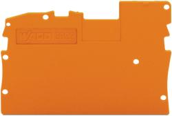 Wago End and intermediate plate; 1 mm thick; orange (2022-1292)