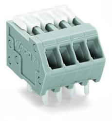 Wago PCB terminal block; Locking slides; 0.5 mm2; Pin spacing 2.54 mm; 4-pole; CAGE CLAMP®; 0, 50 mm2; orange (218-504/000-012)