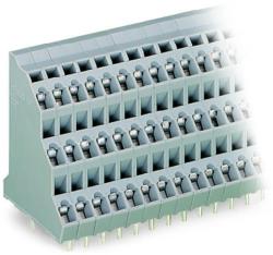 Wago Triple-deck PCB terminal block; 2.5 mm2; Pin spacing 5 mm; 3 x 16-pole; CAGE CLAMP®; 2, 50 mm2; gray (737-216)