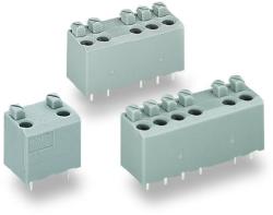 Wago PCB terminal block; push-button; 1.5 mm2; Pin spacing 5 mm; 3-pole; PUSH WIRE®; 1, 50 mm2; gray (735-303/001-000)