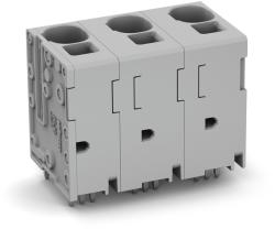 Wago PCB terminal block; 16 mm2; Pin spacing 15 mm; 4-pole; Push-in CAGE CLAMP®; 16, 00 mm2; gray (2636-3354)