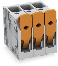Wago PCB terminal block; lever; 6 mm2; Pin spacing 7.5 mm; 6-pole; Push-in CAGE CLAMP®; 6, 00 mm2; gray (2606-3106/020-000)