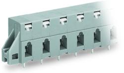 Wago PCB terminal block; push-button; 2.5 mm2; Pin spacing 10 mm; 7-pole; CAGE CLAMP®; clamping collar; 2, 50 mm2; gray (741-527)