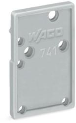 Wago End plate; snap-fit type; 1.5 mm thick; gray (741-100)