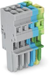 Wago 1-conductor female plug; 4 mm2; 5-pole; 4, 00 mm2; gray, blue, green-yellow (769-105/000-038)