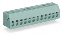 Wago 2-conductor PCB terminal block; 1.5 mm2; Pin spacing 5 mm; 13-pole; PUSH WIRE®; 1, 50 mm2; gray (253-113)