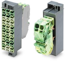 Wago Common potential matrix patchboard; Marking 1-24; with 2 input modules incl. end plate; Color of modules: green-yellow; Numbering of modules arranged vertically; for 19" racks; Slimline version; 2, 50