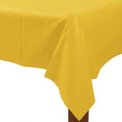 Party Center Fata de masa din plastic pentru petreceri - sunshine yellow, 137cm x 274 cm, amscan 77015-09, 1 buc (PC_A77015.09)