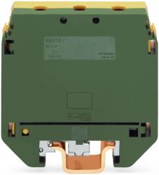 Wago 3-conductor ground terminal block; 95 mm2; with contact to DIN rail; for DIN-rail 35 x 15 and 35 x 7.5; 2.3 mm thick; copper; SCREW CLAMP CONNECTION; 95, 00 mm2; green-yellow (400-499/499-176)