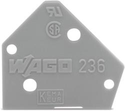 Wago End plate; 1 mm thick; snap-fit type; green (236-500)