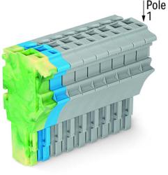 Wago 1-conductor female plug; 2.5 mm2; 11-pole; 2, 50 mm2; green-yellow, blue, gray (2022-111/000-039)