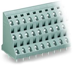 Wago Triple-deck PCB terminal block; 2.5 mm2; Pin spacing 7.5 mm; 3 x 2-pole; CAGE CLAMP®; 2, 50 mm2; gray (737-552)