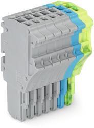 Wago 1-conductor female plug; 1.5 mm2; 7-pole; 1, 50 mm2; gray, blue, green-yellow (2020-107/000-038)