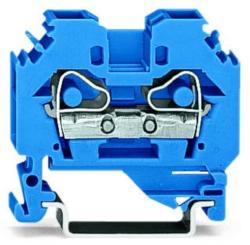 Wago 2-conductor through terminal block; 6 mm2; suitable for Ex i applications; lateral marker slots; for DIN-rail 35 x 15 and 35 x 7.5; CAGE CLAMP®; 6, 00 mm2; blue (282-104)
