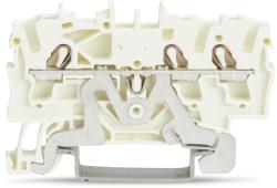 Wago 3-conductor shield terminal block; 2.5 mm2; side and center marking; for DIN-rail 35 x 15 and 35 x 7.5; Push-in CAGE CLAMP®; 2, 50 mm2; white (2002-1308)