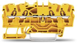 Wago 4-conductor through terminal block; 2.5 mm2; suitable for Ex e II applications; side and center marking; for DIN-rail 35 x 15 and 35 x 7.5; Push-in CAGE CLAMP®; 2, 50 mm2; yellow (2002-1406)