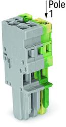 Wago 1-conductor female plug; 4 mm2; 2-pole; 4, 00 mm2; gray, green-yellow (769-102/000-036)