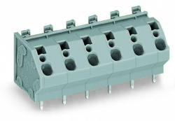 Wago PCB terminal block; 4 mm2; Pin spacing 10 mm; 4-pole; CAGE CLAMP®; commoning option; 4, 00 mm2; gray (745-204)
