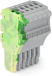 Wago 1-conductor female plug; 1.5 mm2; 6-pole; 1, 50 mm2; green-yellow, gray (2020-106/000-037)