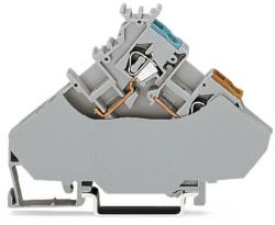 Wago 3-conductor sensor supply terminal block; with colored conductor entries; 2.5 mm2; CAGE CLAMP®; 2, 50 mm2; gray (280-567)