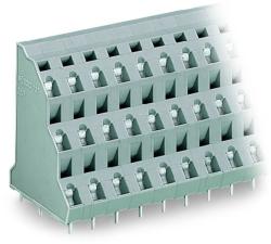 Wago Triple-deck PCB terminal block; 2.5 mm2; Pin spacing 7.5 mm; 3 x 5-pole; CAGE CLAMP®; 2, 50 mm2; gray (737-505)
